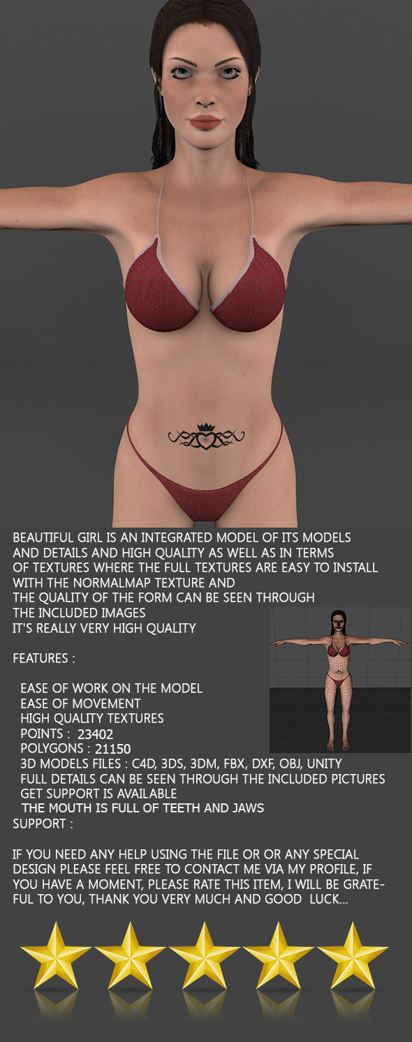 Woman 3D Model - 3Docean 22501209