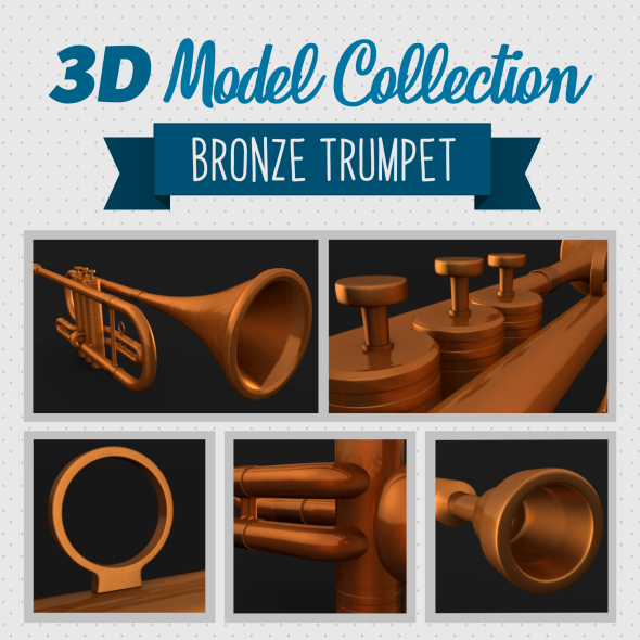 Bronze Trumpet - 3Docean 22501250