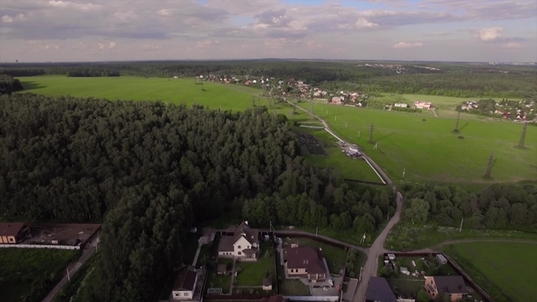 Flying Over Countryside in Russia alt