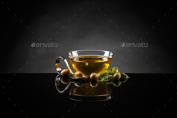 Olive oil and olives - Stock Photo - Images