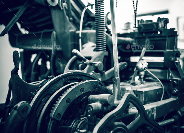 Old press printing machine Stock Photo by grafvision | PhotoDune