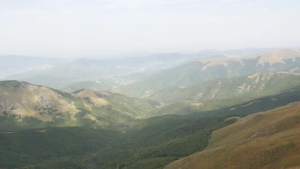 Slow tilt on view from Midzor peak  4K 2160p 30fps UltraHD footage - Nature of Bulgarian side of Sta alt