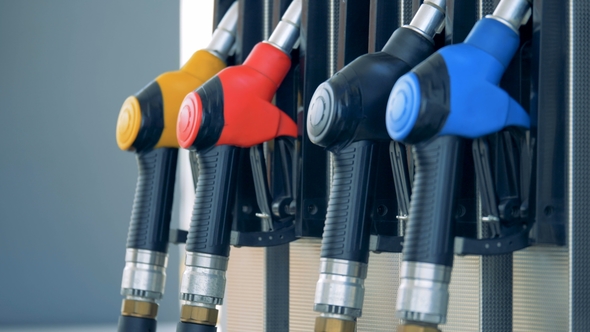 Refilling Equipment at a Gas Station alt