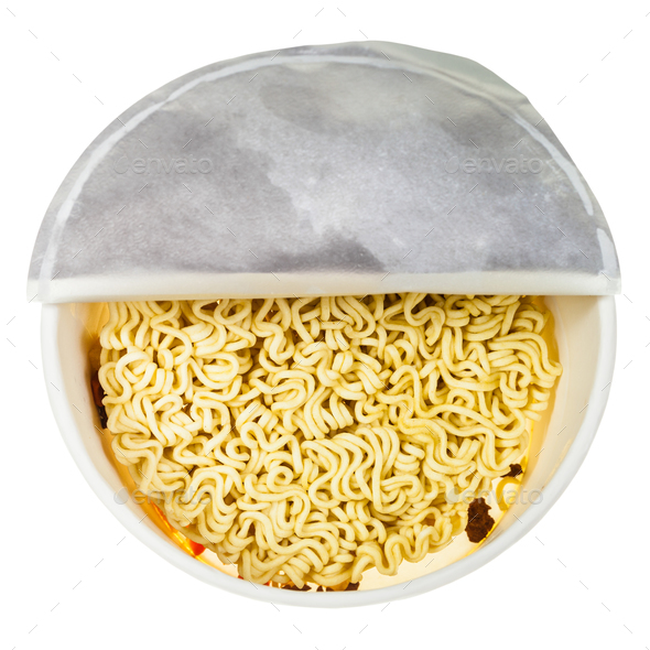Download half-open cup with dried instant noodles Stock Photo by ...