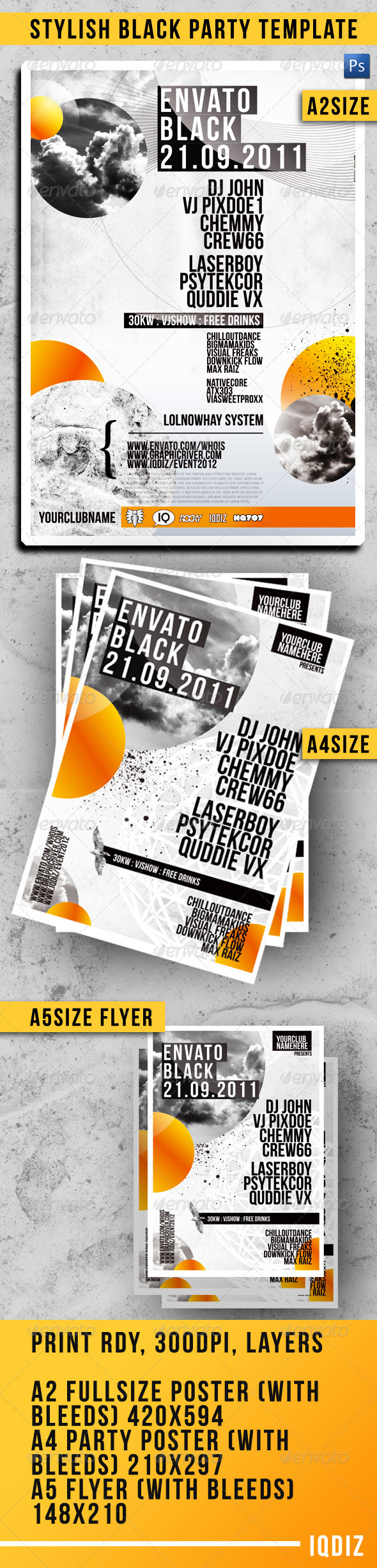 Stylish Black Party Template