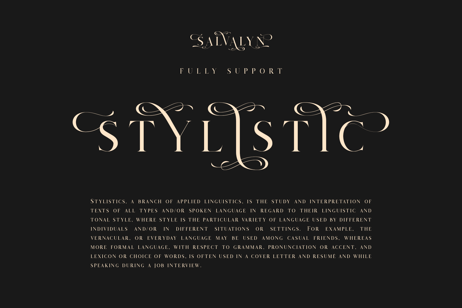 Salvalyn - Stylistic Serif Font, Fonts | GraphicRiver