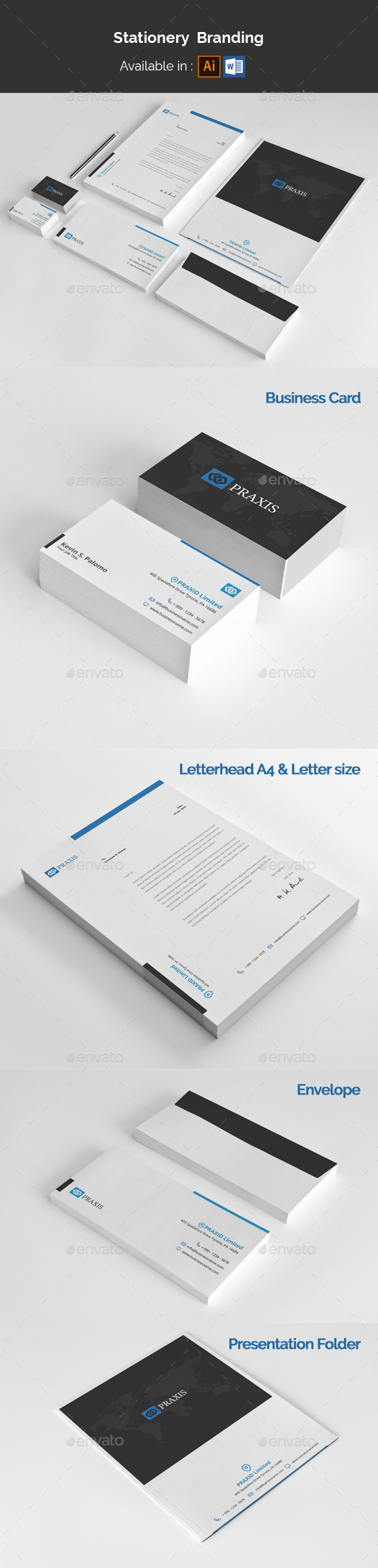 Stationery Branding - Stationery Print Templates