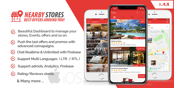 NearbyStores iOS - Offers, Events & Chat Realtime + Firebase 1.4 - CodeCanyon Item for Sale