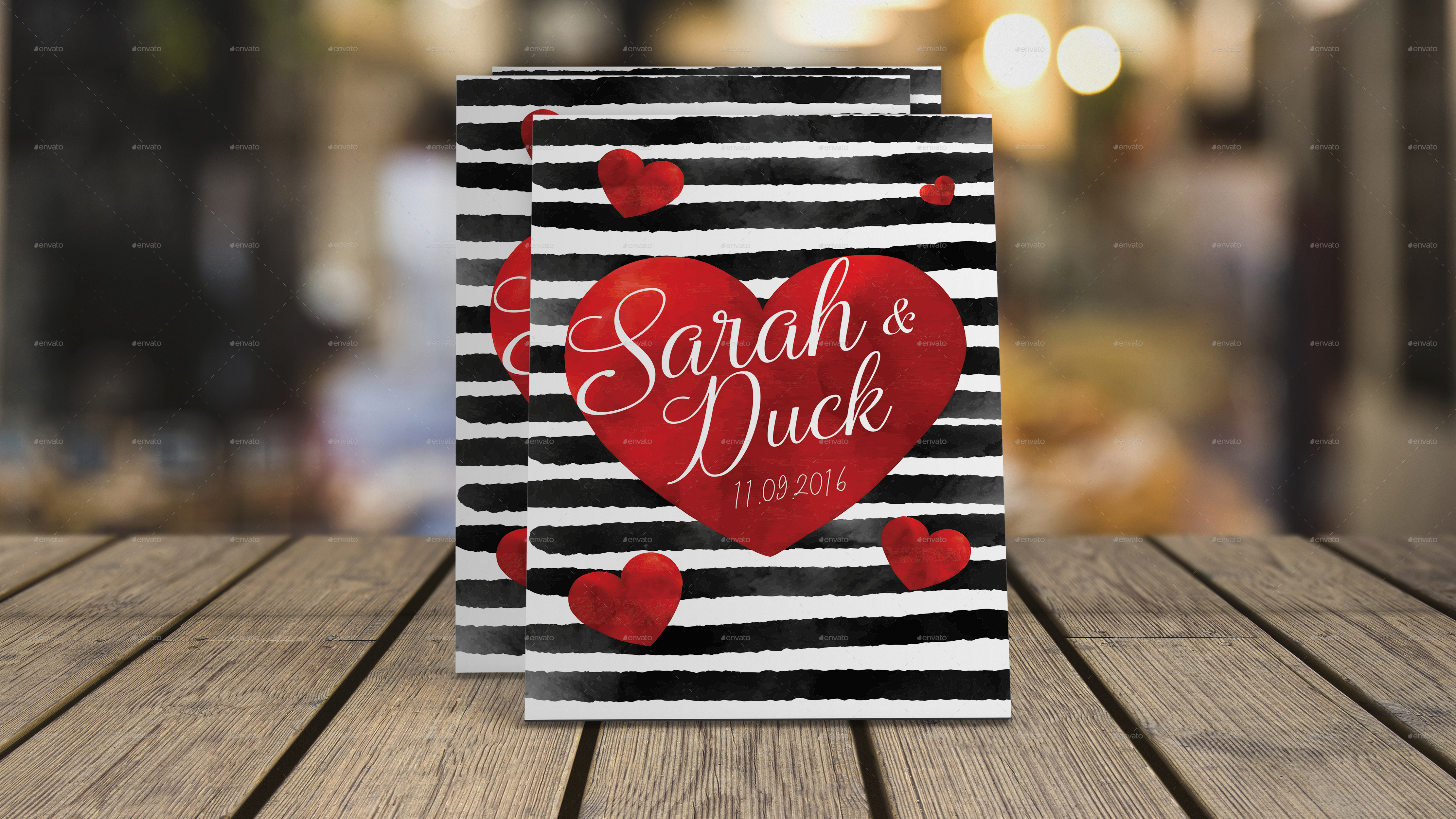 Red Heart Wedding Invite in Flyer Templates - product preview 1