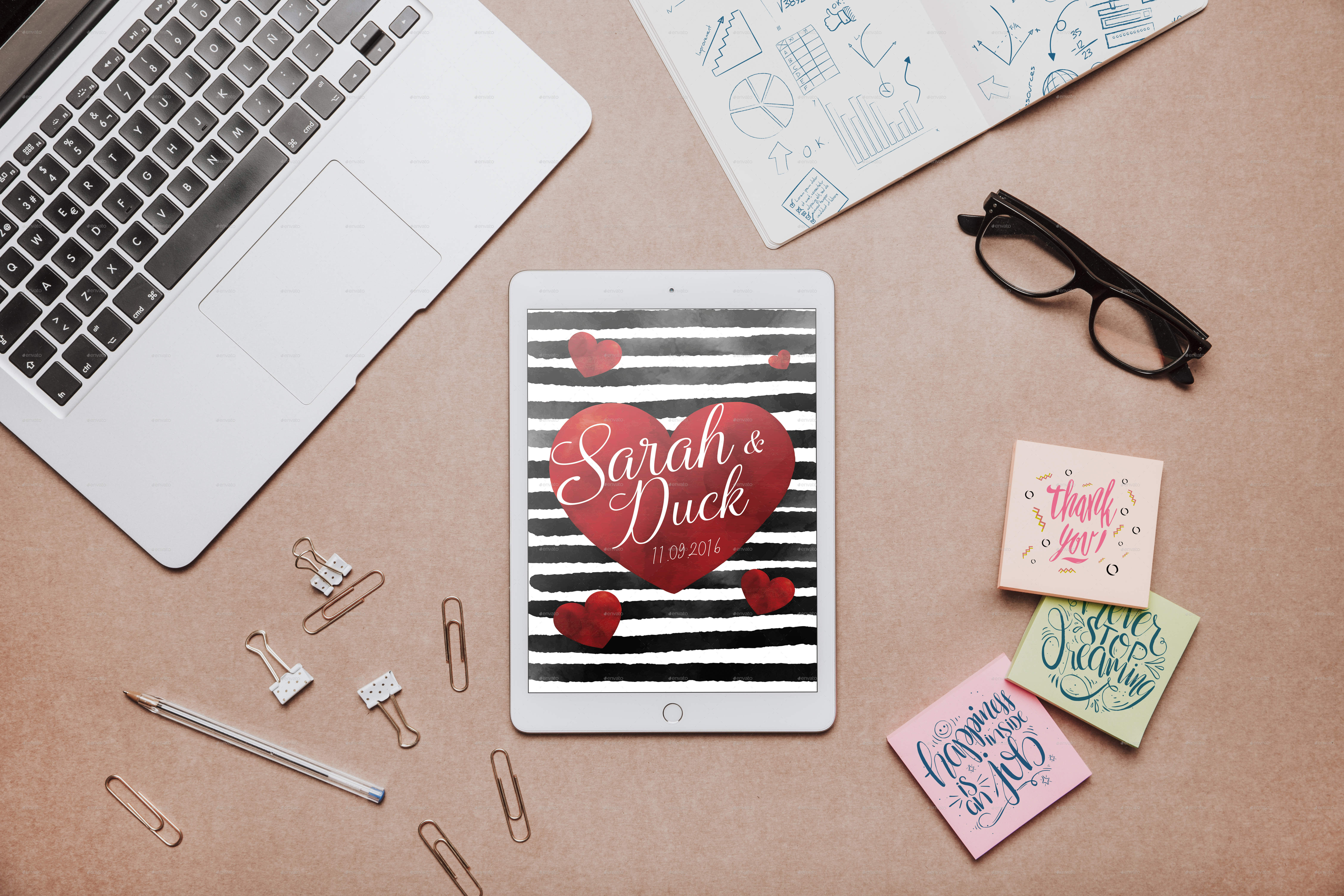 Red Heart Wedding Invite in Flyer Templates - product preview 4