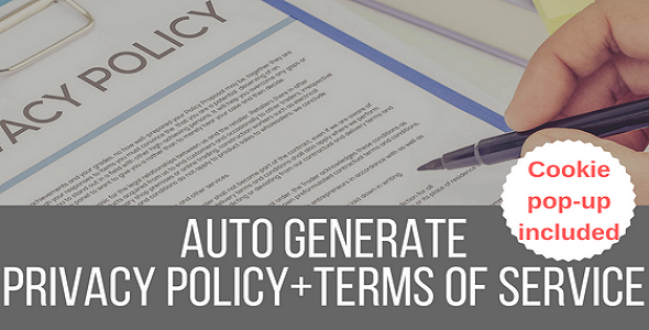 Legalize - Privacy Policy / Terms of Service Generator and EU Cookie Law Popup Plugin for WordPress - CodeCanyon Item for Sale