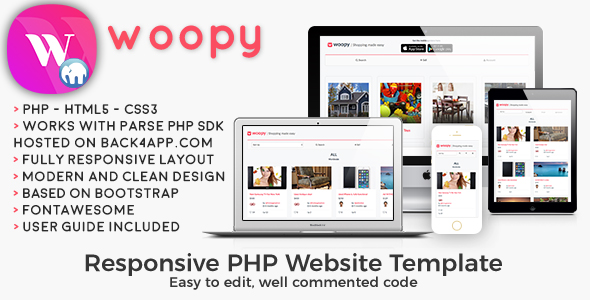 woopy | PHP Listings + Chat Web Template