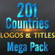 201 World Countries Logo &amp; Titles - Mega Pack - VideoHive Item for Sale