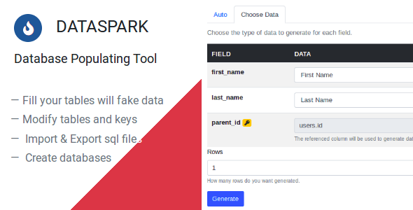 Dataspark – Database Populating Tool