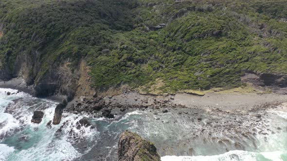South Cape Bay Lion Rock Track, Southwest, Tasmania, Australia 4K Aerial Drone