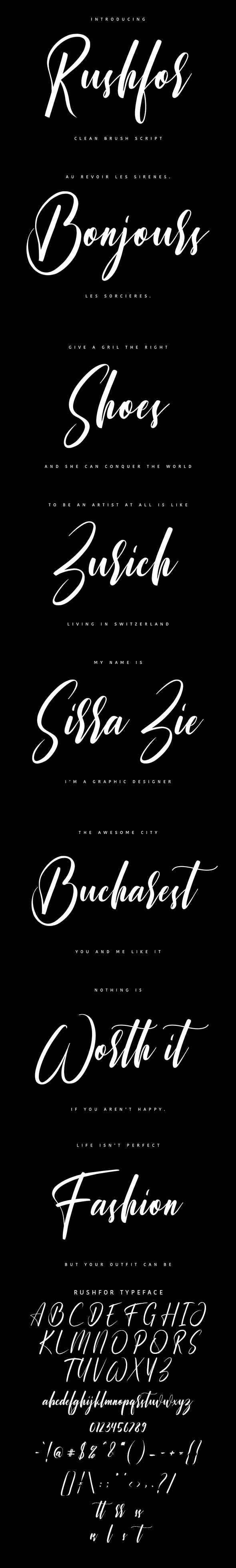 Rushfor Typeface - Hand-writing Script