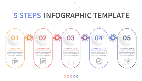 Infographic Elements with Numbers - Infographics