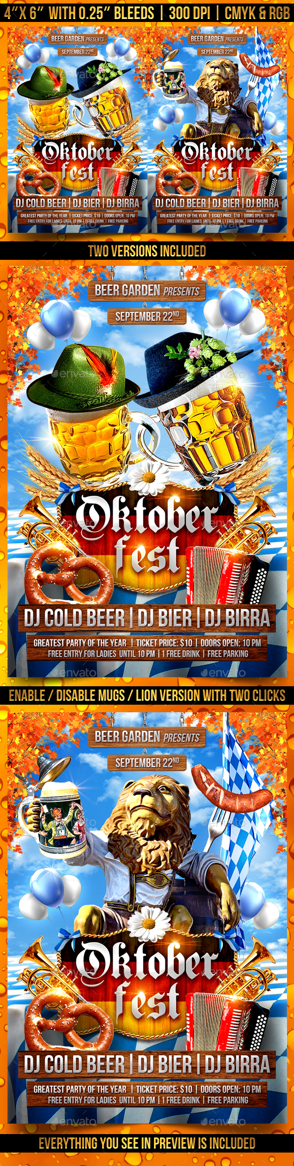 Oktoberfest Flyer Template - Clubs & Parties Events