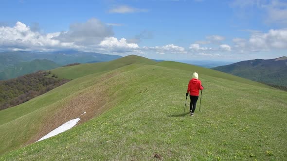Solo Female Hiker In Spring (Dlog) alt