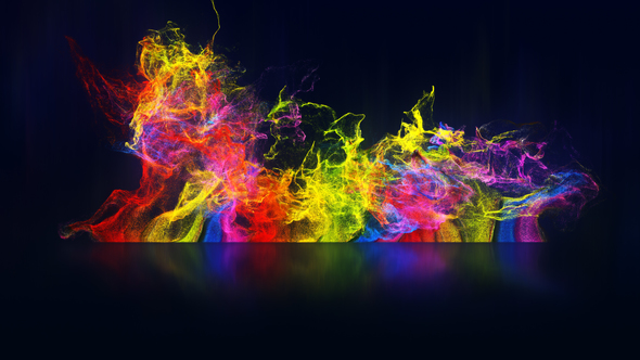 Rainbow Particles Logo - VideoHive 22526481