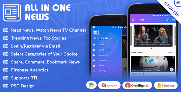 All In One News App - CodeCanyon Item for Sale