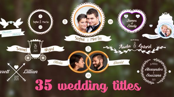 35 Wedding Titles (Photo & Names)