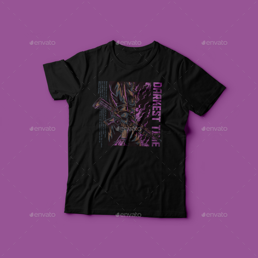 Darkest Time TShirt Design by BadSyxn GraphicRiver