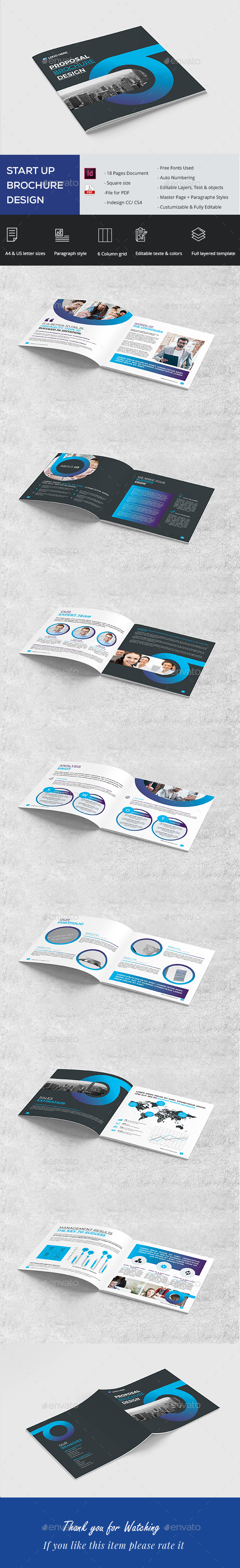 Square Proposal Brochure - Brochures Print Templates