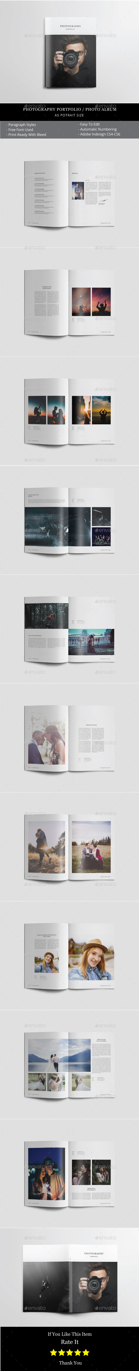 A5 Photography Portfolio / Photo Album - Photo Albums Print Templates