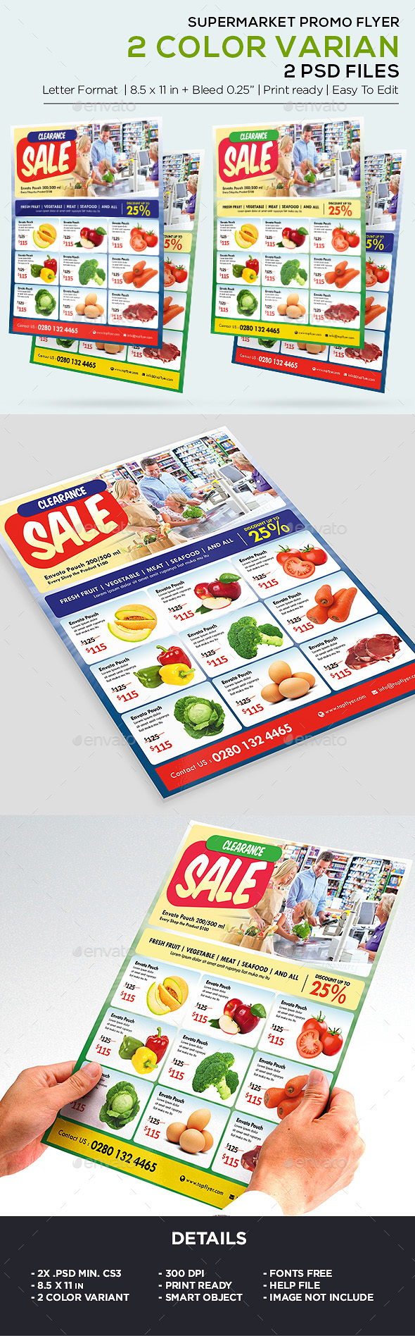 Supermarket Flyer Graphics Designs Templates