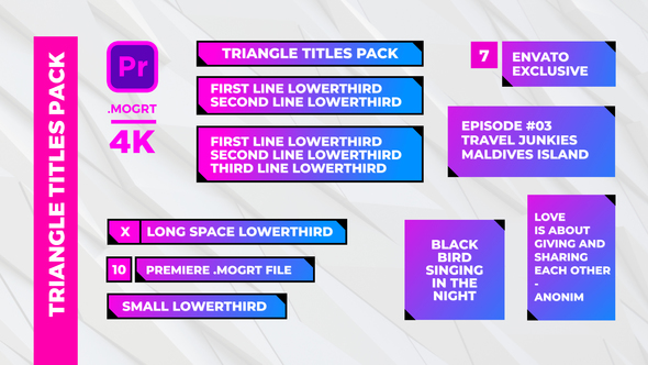 Triangle Titles Pack