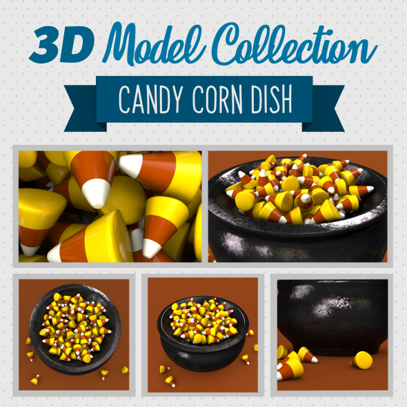 Candy Corn Dish - 3Docean 22535835