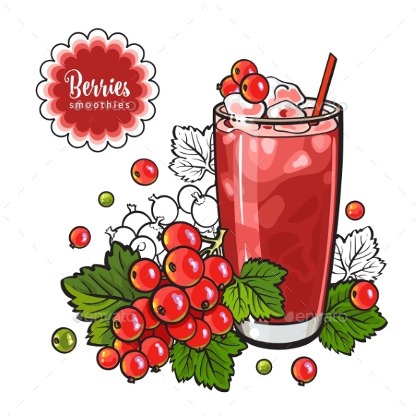 Red Currant Smoothie - Food Objects