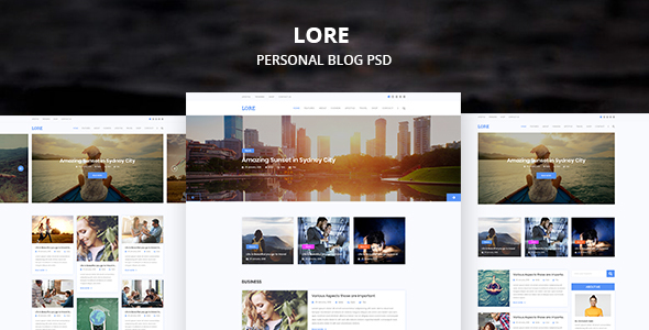 LORE Personal PSD - ThemeForest 22524771