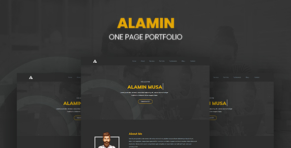Exceptional Alamin - One Page Portfolio