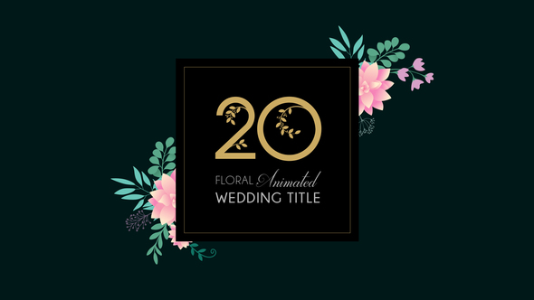 Floral Wedding Titles - VideoHive 22521807