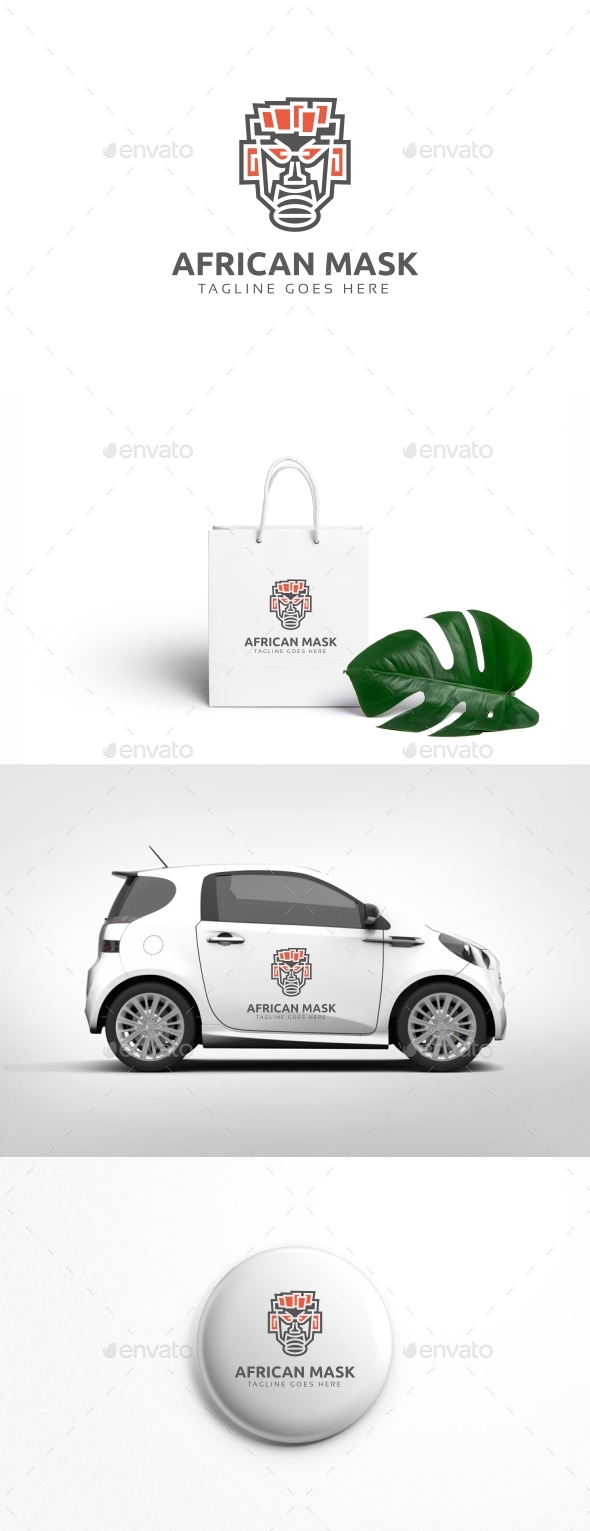 African Mask Logo - Objects Logo Templates
