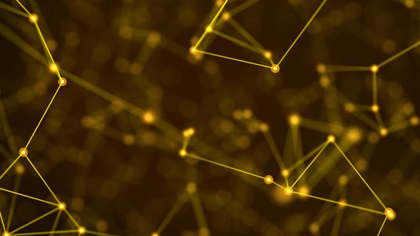 Abstract Gold Digital Internet Social Network Background