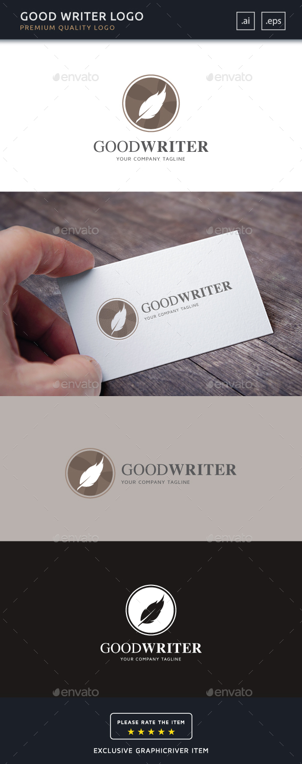 Good Writer Logo Template - Objects Logo Templates