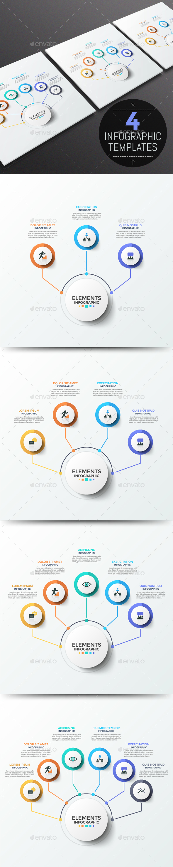 Modern Infographic Choice Templates (4 Items) - Infographics