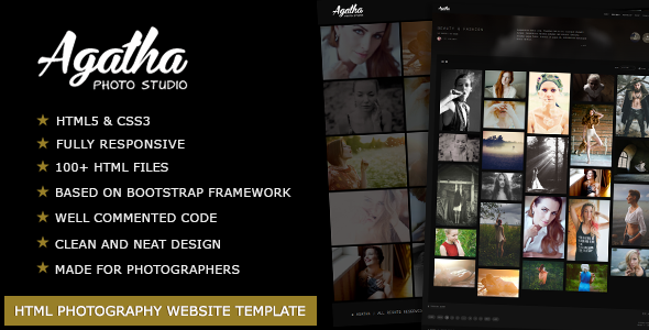 Nice Agatha - Photography Portfolio Website Template