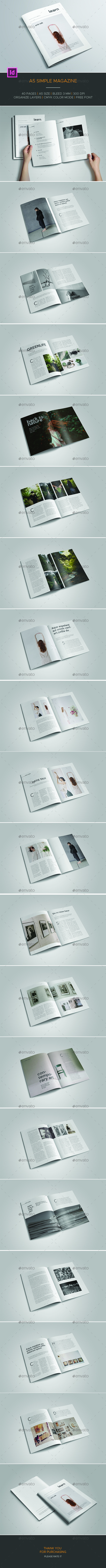 A5 Simple Magazine - Magazines Print Templates