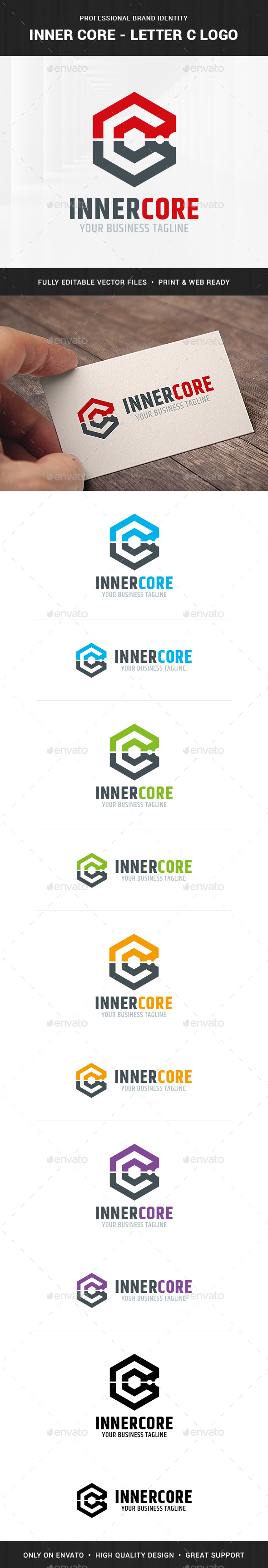 Inner Core - Letter C Logo - Letters Logo Templates