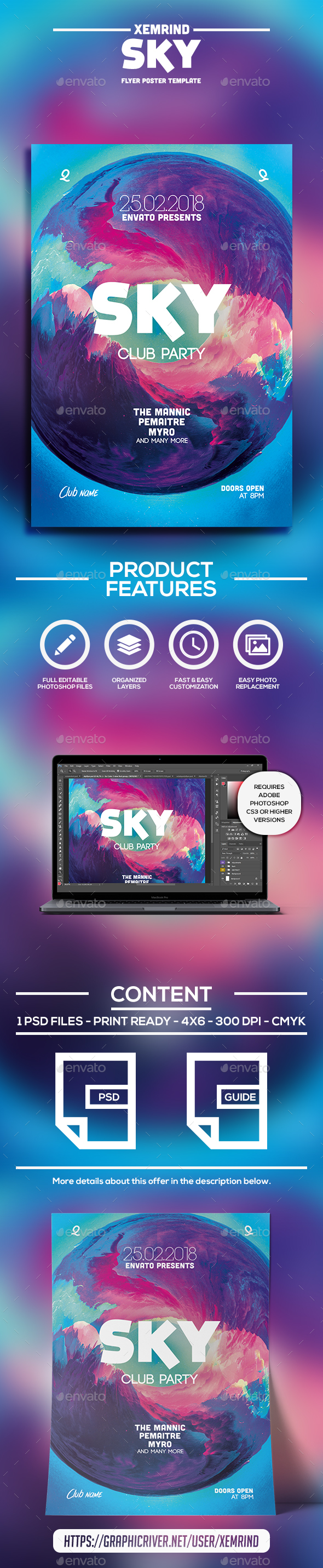 Sky Flyer Template - Clubs & Parties Events