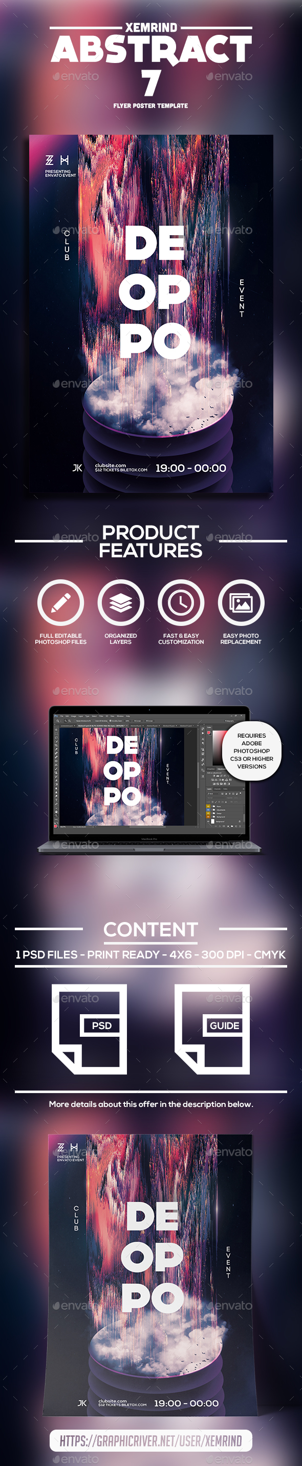 Abstract 7 Flyer Template - Clubs & Parties Events