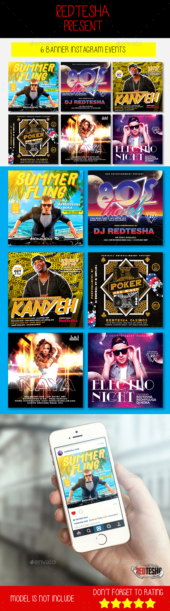 Instagram Banner Events - Banners & Ads Web Elements