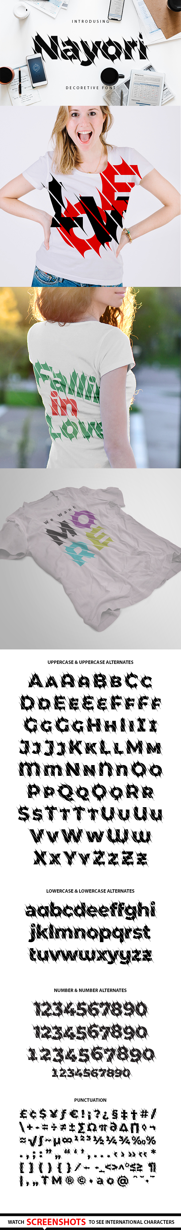 Nayori Decorative Font - Futuristic Decorative