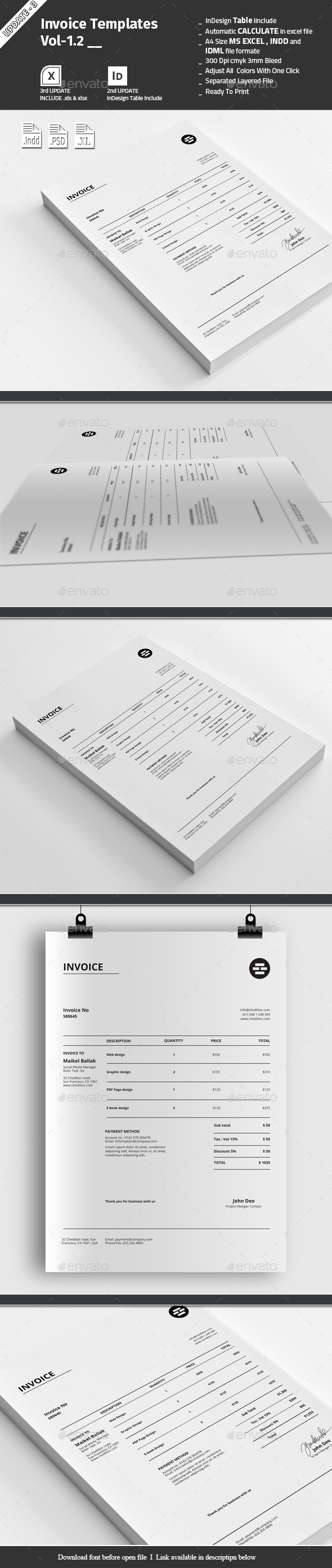 Invoice Templates Vol-1.2 - Proposals & Invoices Stationery