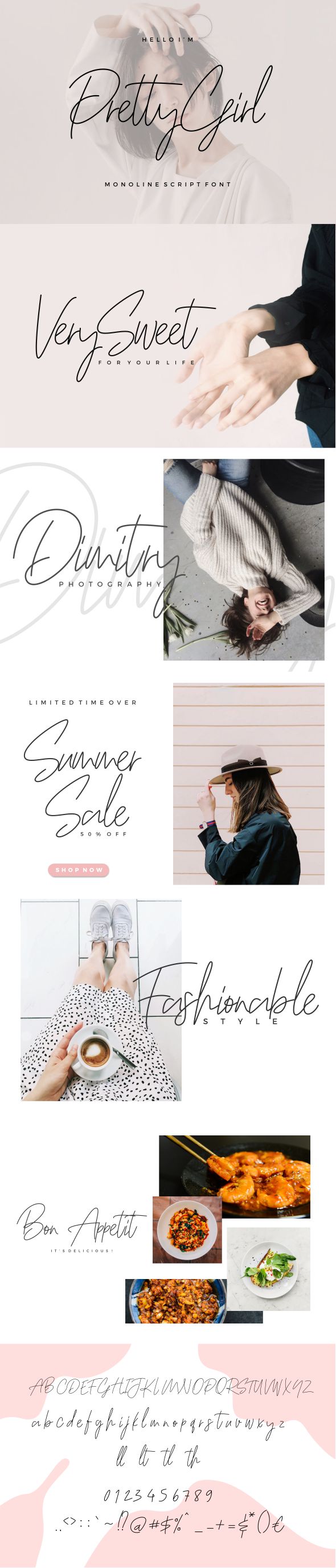 Prety Girl Monoline Script - Script Fonts