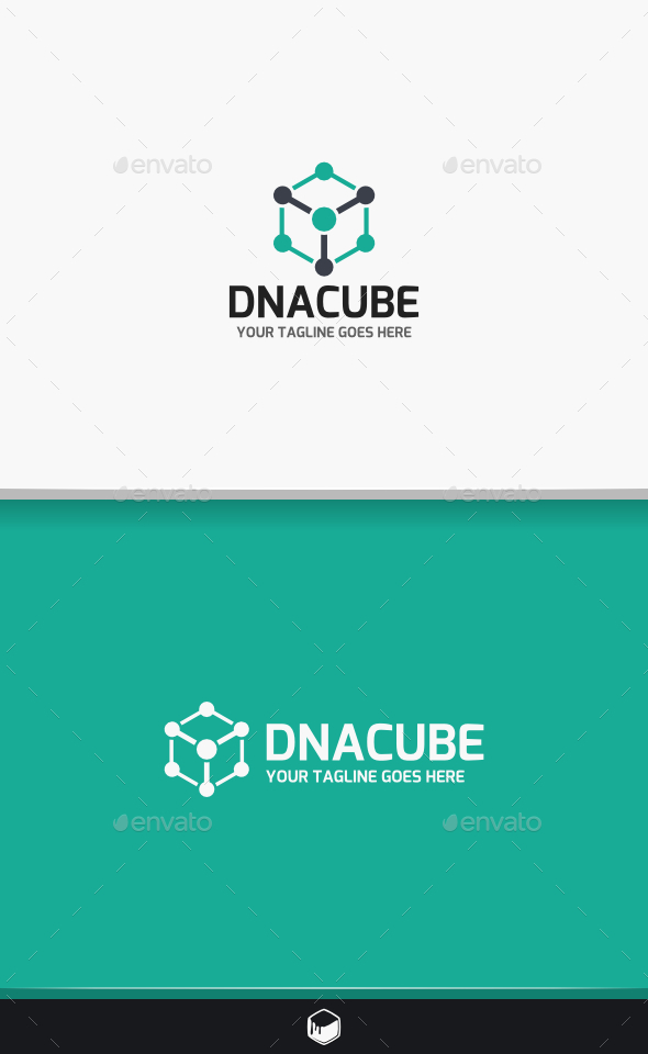 DNA Cube Logo - Objects Logo Templates